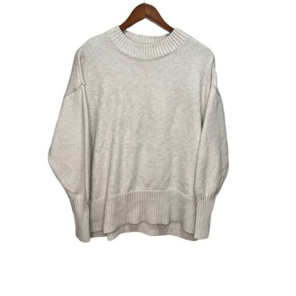 H M Sweaters - H m Cream Wool Blend Scoop Neck Sweater Size L